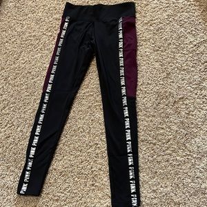 Brand New PINK Victoria’s Secret cozy size S fleece-lined leggings w/side pocket